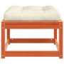 Garden stool with wax brown pine solid wood cushions by , Outdoor sofas - Ref: Foro24-844701, Price: 61,63 €, Discount: %
