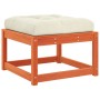 Garden stool with wax brown pine solid wood cushions by , Outdoor sofas - Ref: Foro24-844701, Price: 61,63 €, Discount: %