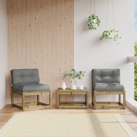 Gartensofas mit Kissen 2 Stück imprägniertes Kiefernholz von , Outdoor-Sofas - Ref: Foro24-844708, Preis: 152,28 €, Rabatt: %