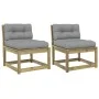 Garden sofas with cushions 2 pcs impregnated pine wood by , Outdoor sofas - Ref: Foro24-844708, Price: 150,94 €, Discount: %
