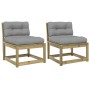 Gartensofas mit Kissen 2 Stück imprägniertes Kiefernholz von , Outdoor-Sofas - Ref: Foro24-844708, Preis: 152,28 €, Rabatt: %