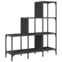 Engineered wood and black metal shelving 92x30x102 cm by , Bookcases and shelves - Ref: Foro24-845436, Price: 64,90 €, Discou...
