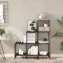 Engineered wood and black metal shelving 92x30x102 cm by , Bookcases and shelves - Ref: Foro24-845436, Price: 64,90 €, Discou...