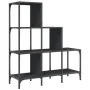 Engineered wood and black metal shelving 92x30x102 cm by , Bookcases and shelves - Ref: Foro24-845436, Price: 64,90 €, Discou...