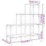 Engineered wood and black metal shelving 92x30x102 cm by , Bookcases and shelves - Ref: Foro24-845436, Price: 64,90 €, Discou...