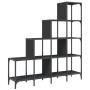 Regal aus Holzwerkstoff und schwarzem Metall, 122 x 30 x 132 cm von , Bücherregale und Regale - Ref: Foro24-845441, Preis: 91...