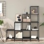 Regal aus Holzwerkstoff und schwarzem Metall, 122 x 30 x 132 cm von , Bücherregale und Regale - Ref: Foro24-845441, Preis: 91...