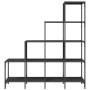 Regal aus Holzwerkstoff und schwarzem Metall, 122 x 30 x 132 cm von , Bücherregale und Regale - Ref: Foro24-845441, Preis: 91...