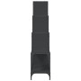Regal aus Holzwerkstoff und schwarzem Metall, 122 x 30 x 132 cm von , Bücherregale und Regale - Ref: Foro24-845441, Preis: 91...