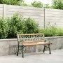 Garden bench solid fir wood and steel 116 cm by , garden benches - Ref: Foro24-366535, Price: 84,85 €, Discount: %