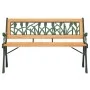 Garden bench solid fir wood and steel 116 cm by , garden benches - Ref: Foro24-366535, Price: 84,85 €, Discount: %