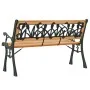 Garden bench solid fir wood and steel 116 cm by , garden benches - Ref: Foro24-366535, Price: 84,85 €, Discount: %