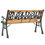 Gartenbank aus massivem Tannenholz und Stahl 116 cm von , Gartenbänke - Ref: Foro24-366535, Preis: 86,38 €, Rabatt: %