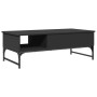 Mesa de centro de madera ingeniería y metal negro 100x50x35 cm de , Mesas de centro - Ref: Foro24-845391, Precio: 77,28 €