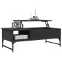 Mesa de centro de madera ingeniería y metal negro 100x50x35 cm de , Mesas de centro - Ref: Foro24-845391, Precio: 77,28 €