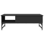 Mesa de centro de madera ingeniería y metal negro 100x50x35 cm de , Mesas de centro - Ref: Foro24-845391, Precio: 77,28 €