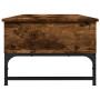 Engineered wood coffee table metal smoke oak 100x50x35 cm by , Coffee table - Ref: Foro24-845393, Price: 66,86 €, Discount: %