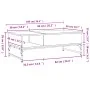 Engineered wood coffee table metal smoke oak 100x50x35 cm by , Coffee table - Ref: Foro24-845393, Price: 66,05 €, Discount: %