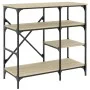 Küchenregal, Holztechnik, Metall, Eiche, 90 x 40 x 84 cm von , Behälter für Küchenutensilien - Ref: Foro24-845422, Preis: 76,...
