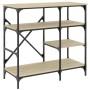 Küchenregal, Holztechnik, Metall, Eiche, 90 x 40 x 84 cm von , Behälter für Küchenutensilien - Ref: Foro24-845422, Preis: 77,...