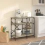 Küchenregal, Holztechnik, Metall, Eiche, 90 x 40 x 84 cm von , Behälter für Küchenutensilien - Ref: Foro24-845422, Preis: 76,...
