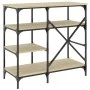 Küchenregal, Holztechnik, Metall, Eiche, 90 x 40 x 84 cm von , Behälter für Küchenutensilien - Ref: Foro24-845422, Preis: 76,...