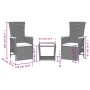 3-piece garden dining set with black synthetic rattan cushions by , Garden sets - Ref: Foro24-3277543, Price: 299,00 €, Disco...