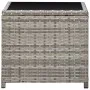 Mesa de centro de ratán sintético y vidrio gris 45x45x40 cm de vidaXL, Mesas de jardín - Ref: Foro24-46068, Precio: 59,83 €, ...