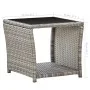 Mesa de centro de ratán sintético y vidrio gris 45x45x40 cm de vidaXL, Mesas de jardín - Ref: Foro24-46068, Precio: 59,83 €, ...