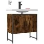 Armario lavabo baño madera ingeniería roble ahumado 60x33x60 cm de , Tocadores - Ref: Foro24-842458, Precio: 44,81 €, Descuen...