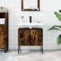 Armario lavabo baño madera ingeniería roble ahumado 60x33x60 cm de , Tocadores - Ref: Foro24-842458, Precio: 44,81 €, Descuen...