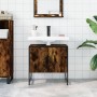 Armario lavabo baño madera ingeniería roble ahumado 60x33x60 cm de , Tocadores - Ref: Foro24-842458, Precio: 45,40 €, Descuen...
