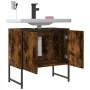 Armario lavabo baño madera ingeniería roble ahumado 60x33x60 cm de , Tocadores - Ref: Foro24-842458, Precio: 44,81 €, Descuen...