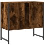 Waschbeckenschrank aus Holzwerkstoff, geräucherte Eiche, 60 x 33 x 60 cm von , Schminktische - Ref: Foro24-842458, Preis: 45,...