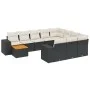 11-piece garden sofa set and black synthetic rattan cushions by , Garden sets - Ref: Foro24-3257960, Price: 644,03 €, Discoun...