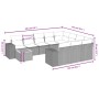 11-teiliges Gartensofa-Set und schwarze synthetische Rattankissen von , Gartensets - Ref: Foro24-3257960, Preis: 641,36 €, Ra...