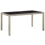 Set comedor de jardín 7 piezas y cojines ratán sintético beige de vidaXL, Conjuntos de jardín - Ref: Foro24-46040, Precio: 65...