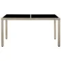 Set comedor de jardín 7 piezas y cojines ratán sintético beige de vidaXL, Conjuntos de jardín - Ref: Foro24-46040, Precio: 65...