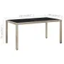 Set comedor de jardín 7 piezas y cojines ratán sintético beige de vidaXL, Conjuntos de jardín - Ref: Foro24-46040, Precio: 65...