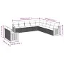 11-piece garden sofa set and black synthetic rattan cushions by , Garden sets - Ref: Foro24-3227806, Price: 664,54 €, Discoun...