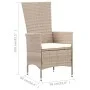 7-piece garden dining set with beige synthetic rattan cushions by vidaXL, Garden sets - Ref: Foro24-46040, Price: 659,56 €, D...