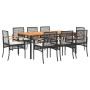 9-piece garden dining set and black synthetic rattan cushions by , Garden sets - Ref: Foro24-3213565, Price: 543,67 €, Discou...