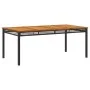 Set de comedor de jardín 9 pzas y cojines ratán sintético negro de , Conjuntos de jardín - Ref: Foro24-3213565, Precio: 646,3...
