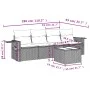 Garden sofa set with cushions 5 pieces beige synthetic rattan by , Garden sets - Ref: Foro24-3219888, Price: 305,40 €, Discou...