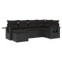 6-teiliges Gartensofa-Set und schwarze synthetische Rattankissen von , Gartensets - Ref: Foro24-3220454, Preis: 401,89 €, Rab...