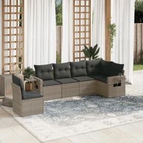 6-teiliges Gartenmöbel-Set und graue synthetische Rattankissen von , Gartensets - Ref: Foro24-3220229, Preis: 375,60 €, Rabat...