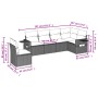 6-teiliges Gartenmöbel-Set und graue synthetische Rattankissen von , Gartensets - Ref: Foro24-3220229, Preis: 380,92 €, Rabat...