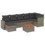 8-piece garden sofa set and gray synthetic rattan cushions by , Modular outdoor sofas - Ref: Foro24-3224233, Price: 452,77 €,...