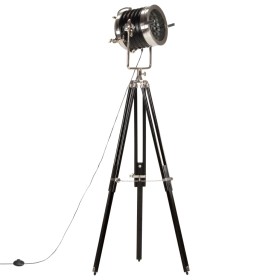 Floor lamp with tripod solid black mango wood 171 cm by vidaXL, Lamps - Ref: Foro24-286105, Price: 204,68 €, Discount: %