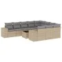 11-piece garden sofa set with beige synthetic rattan cushions by , Garden sets - Ref: Foro24-3255436, Price: 711,56 €, Discou...